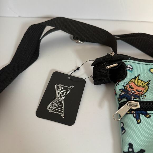 My Hero Academia Hello Kitty & Friends Passport Crossbody Bag Teal Blue NEW - Picture 5 of 7